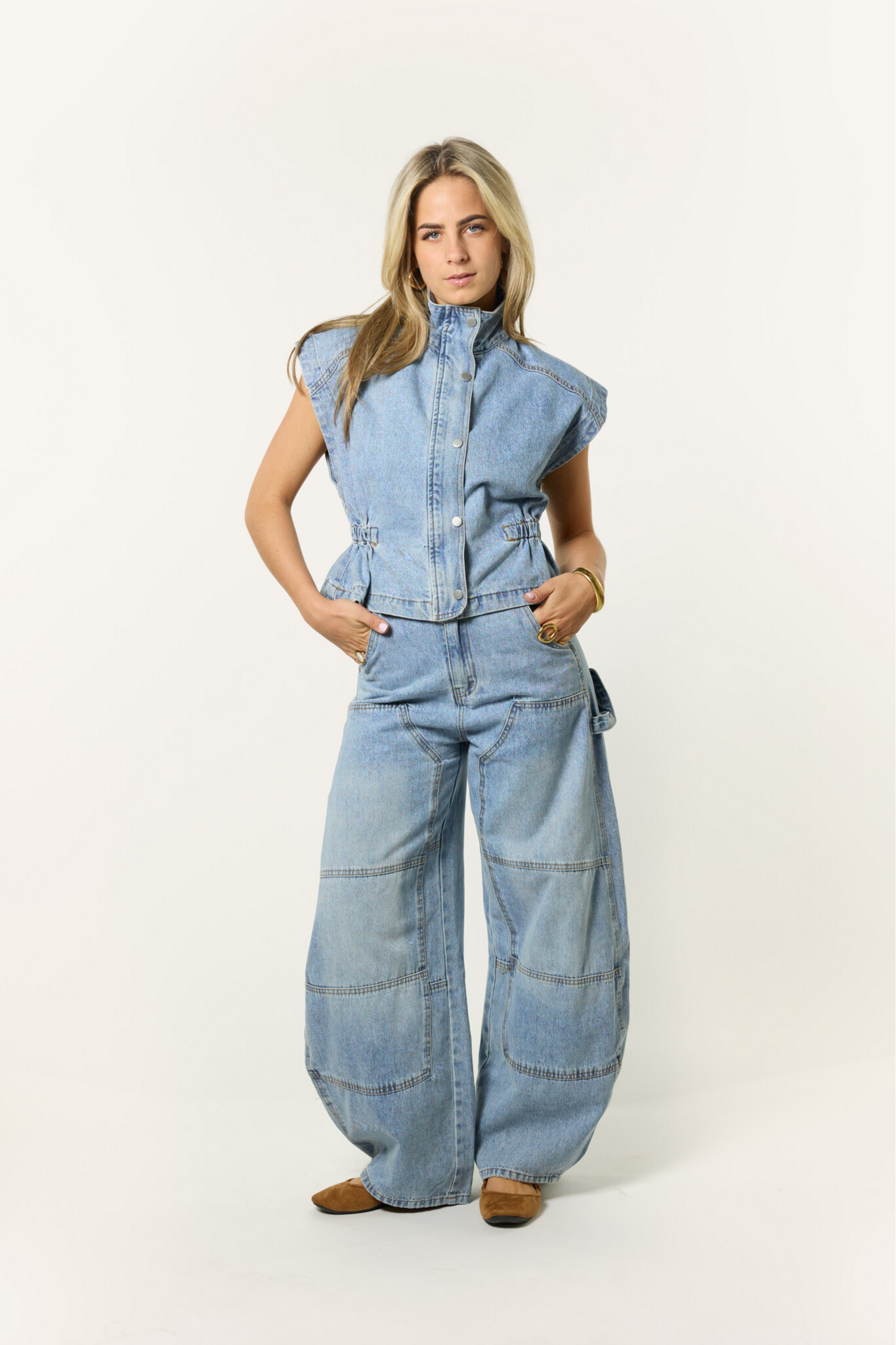 Stella balloon jeans | Denimblauw