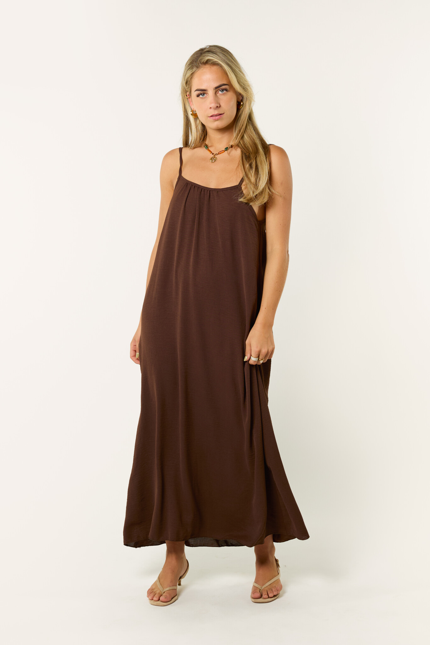 Mexx lange jurk | Bruin