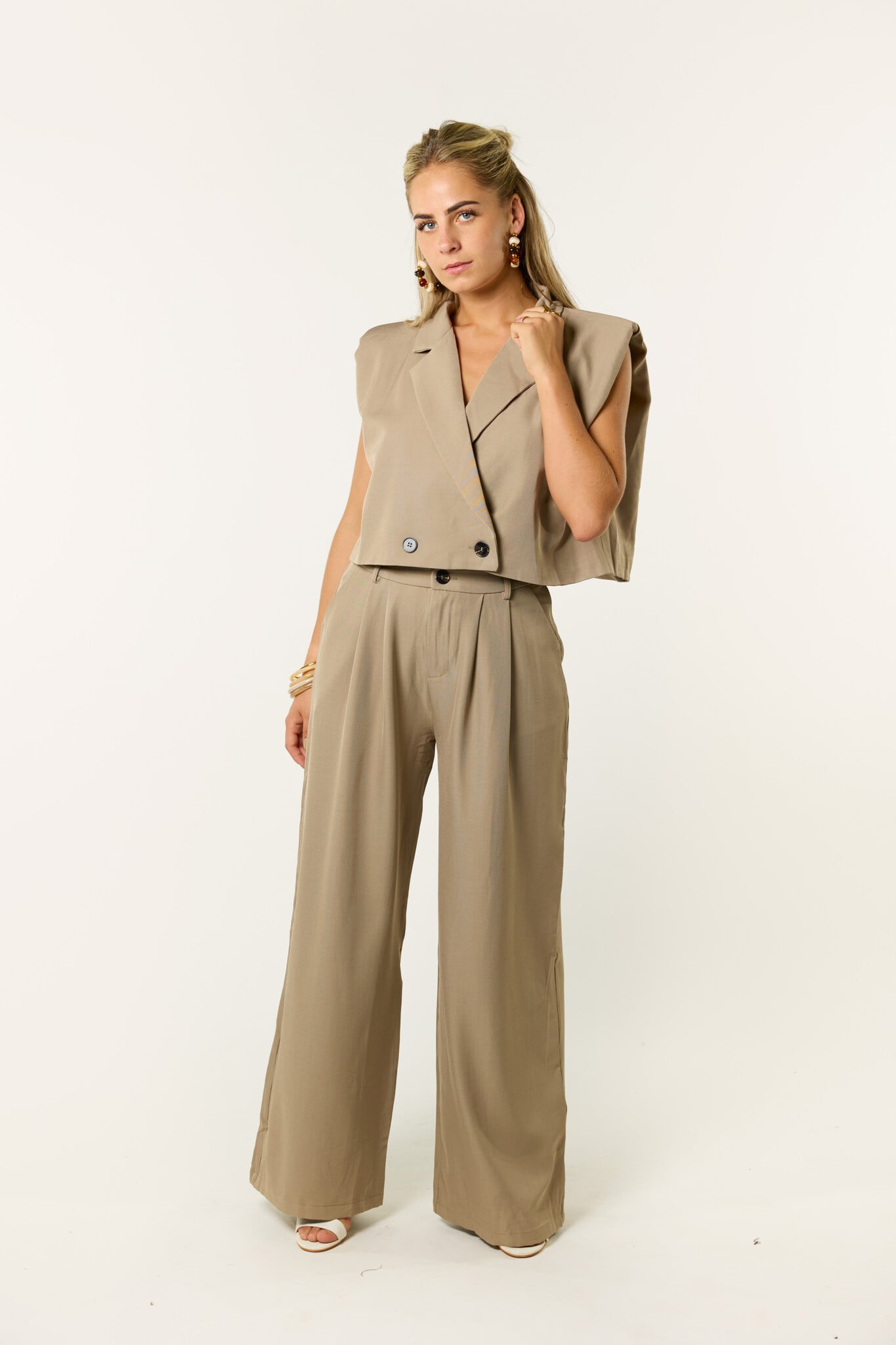 Jackie pantalon | Taupe