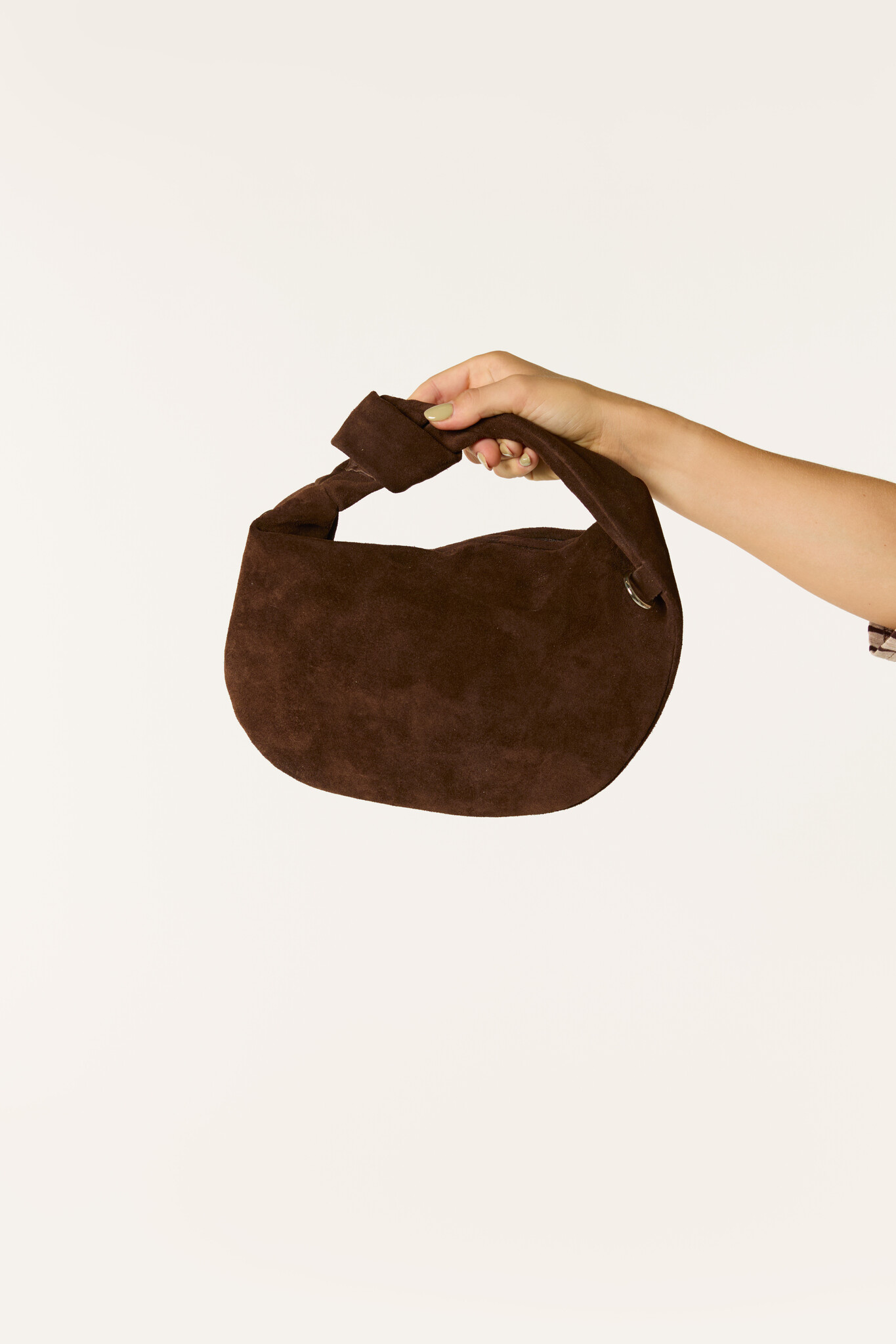 Noa suède tas met knoop | Bruin