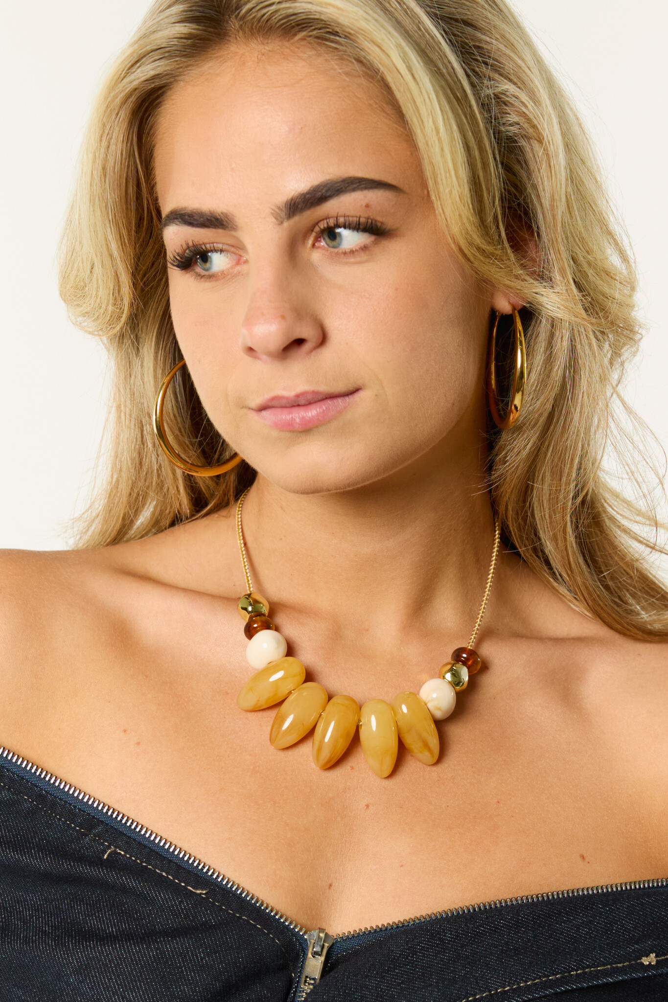 Statement stenenketting | Geel/goud