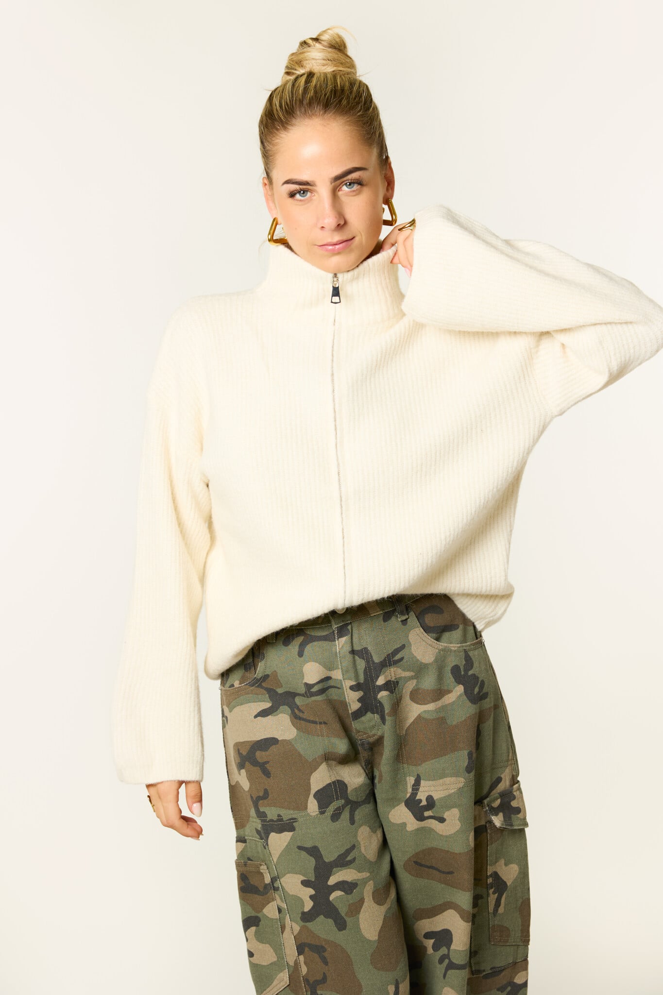 Rachel vest met rits | Off white