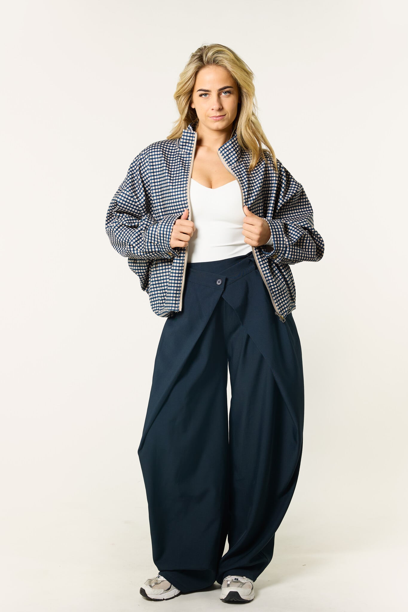 Bowie fold over pantalon | Donkerblauw