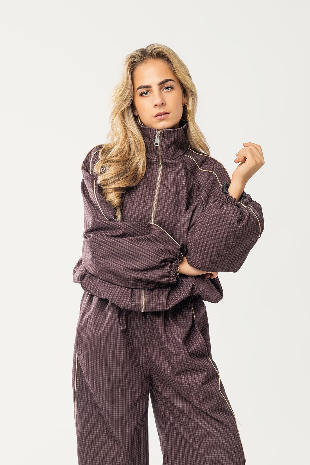 Rox ruitjes jacket | Bruin