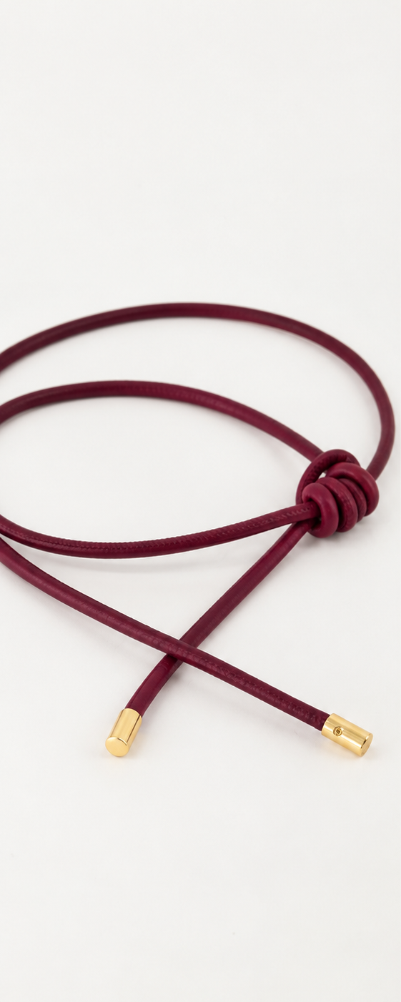 Jenna leatherlook taille riem | Burgundy