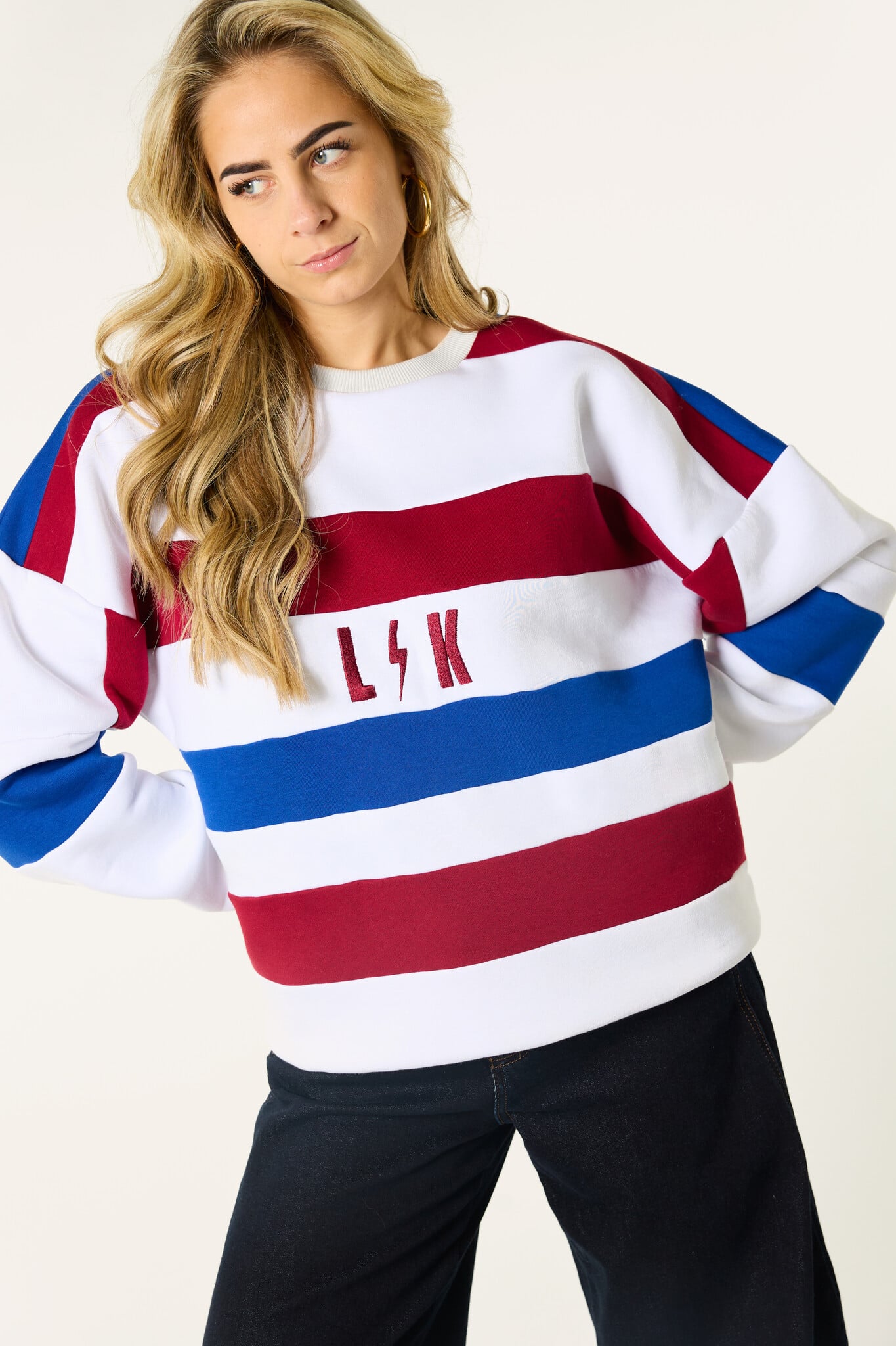 Kelly sweater | Blauw/rood (PRE-ORDER)