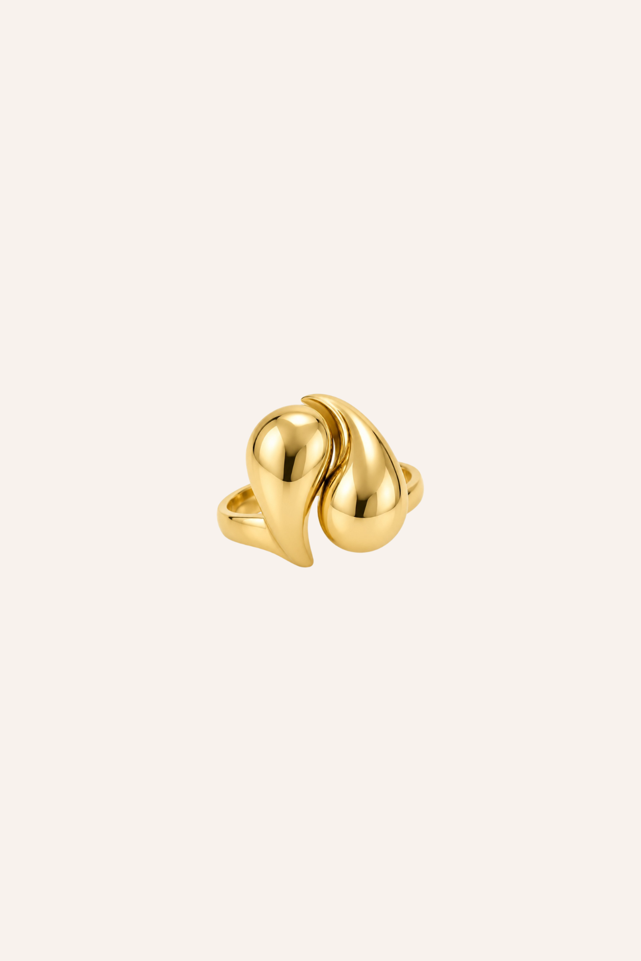Ring met druppel vormen | Goud