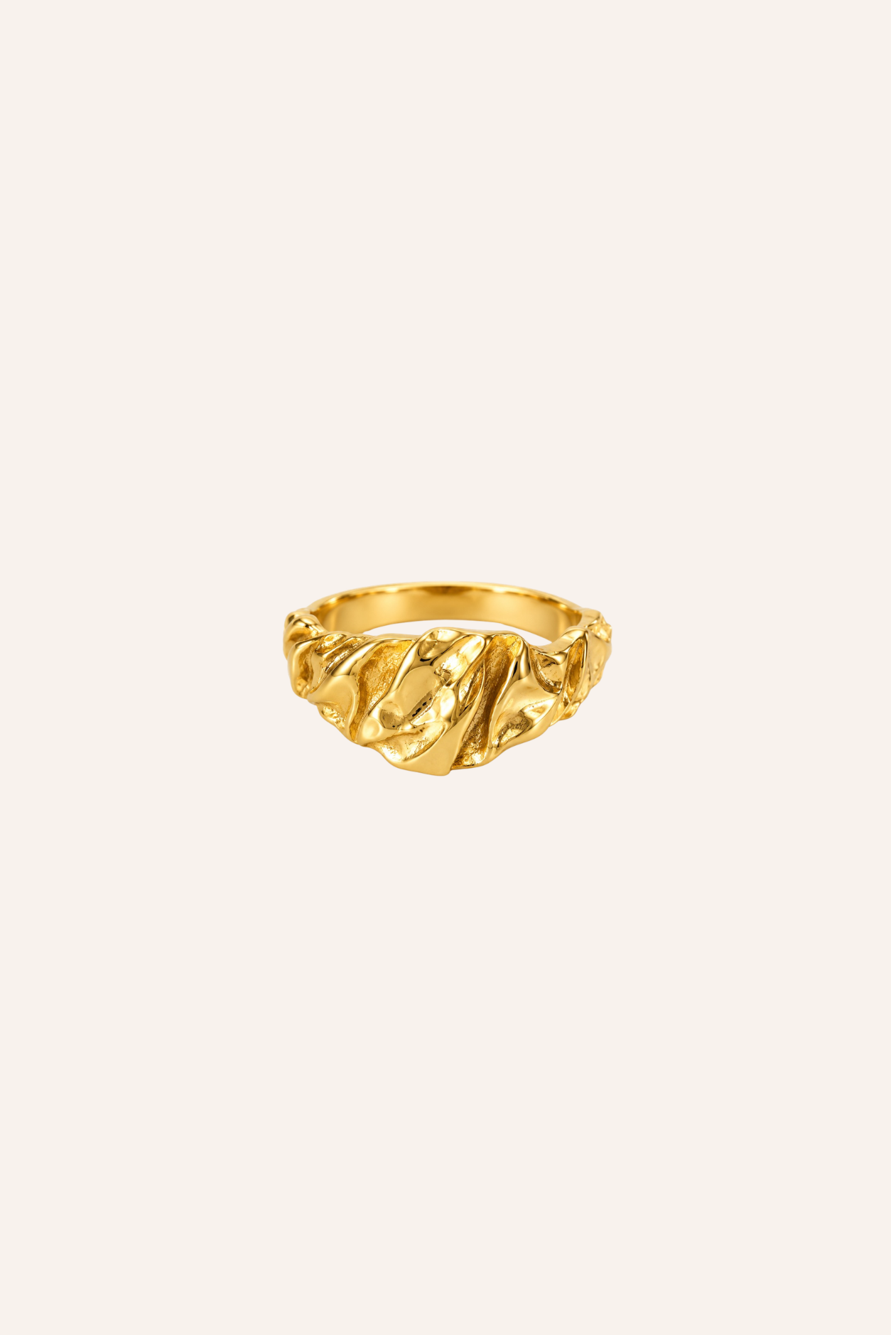 Ring met structuur | Goud