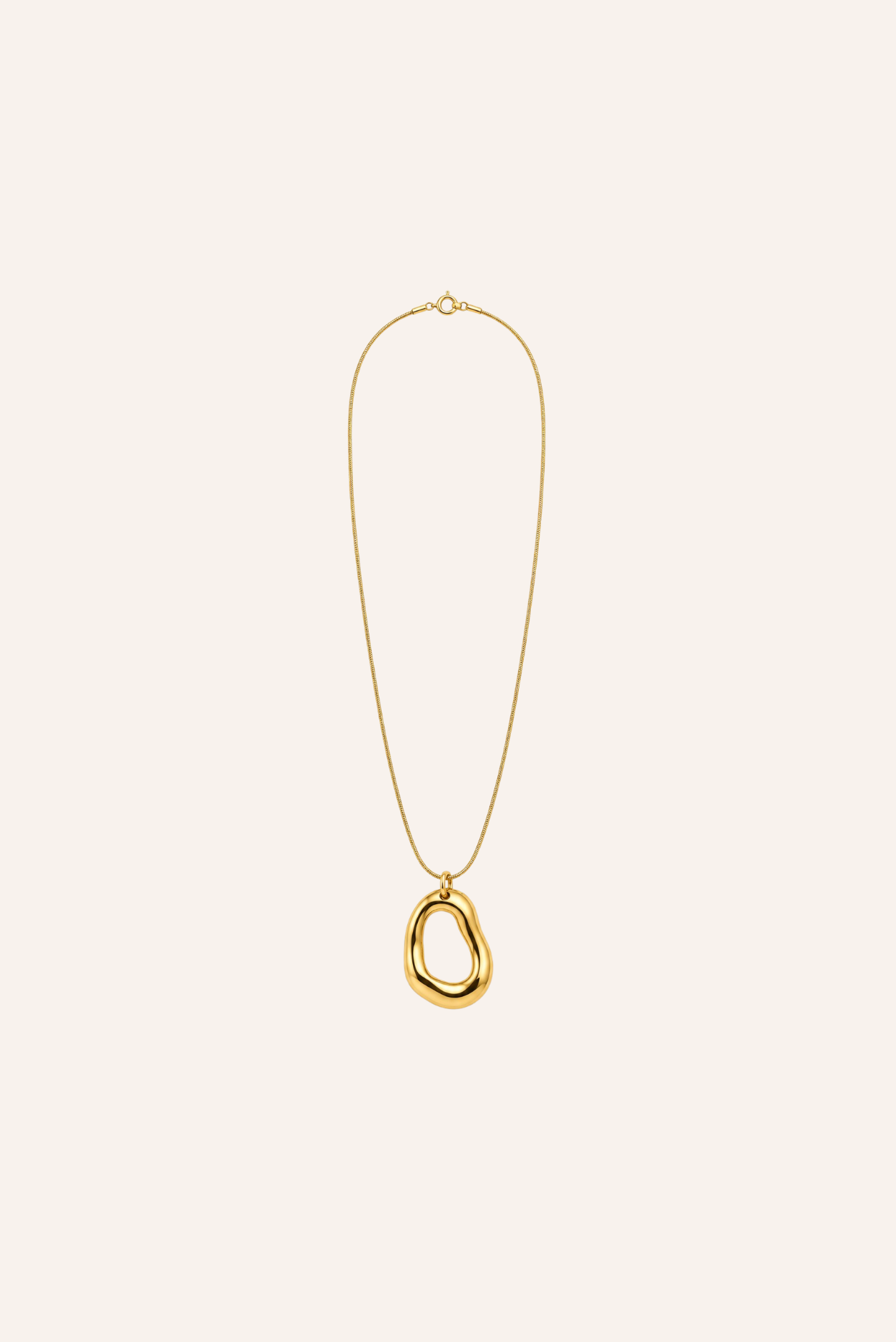 Ketting ovalen bedel | Goud