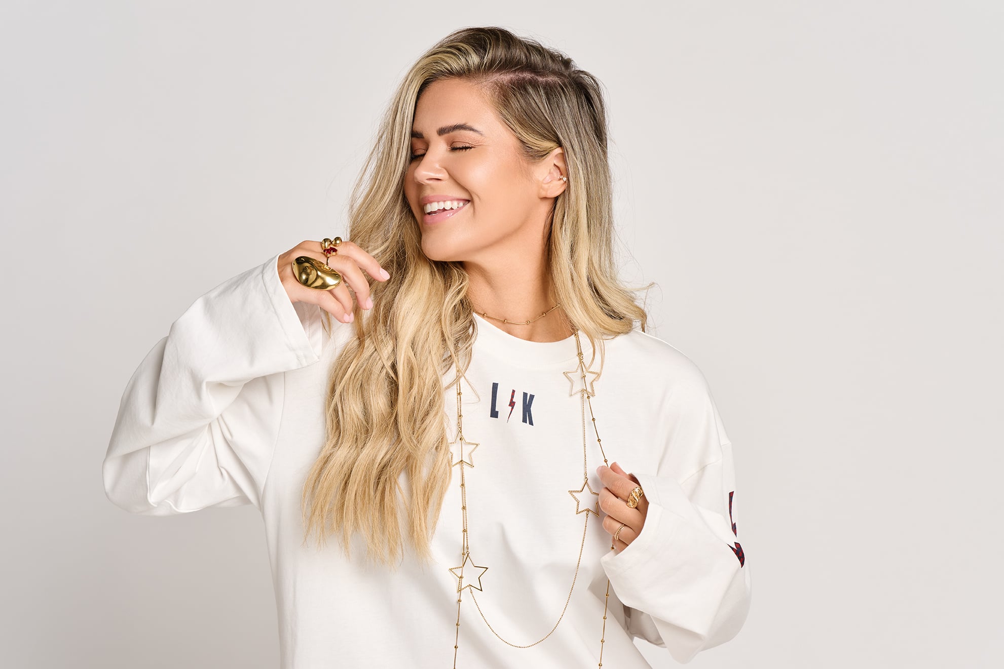 Dubbele ketting hartjes | Goud