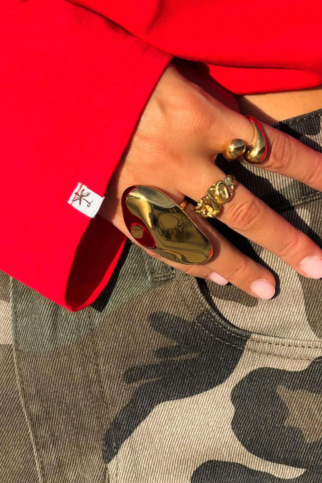 Ring ovaal groot | Goud