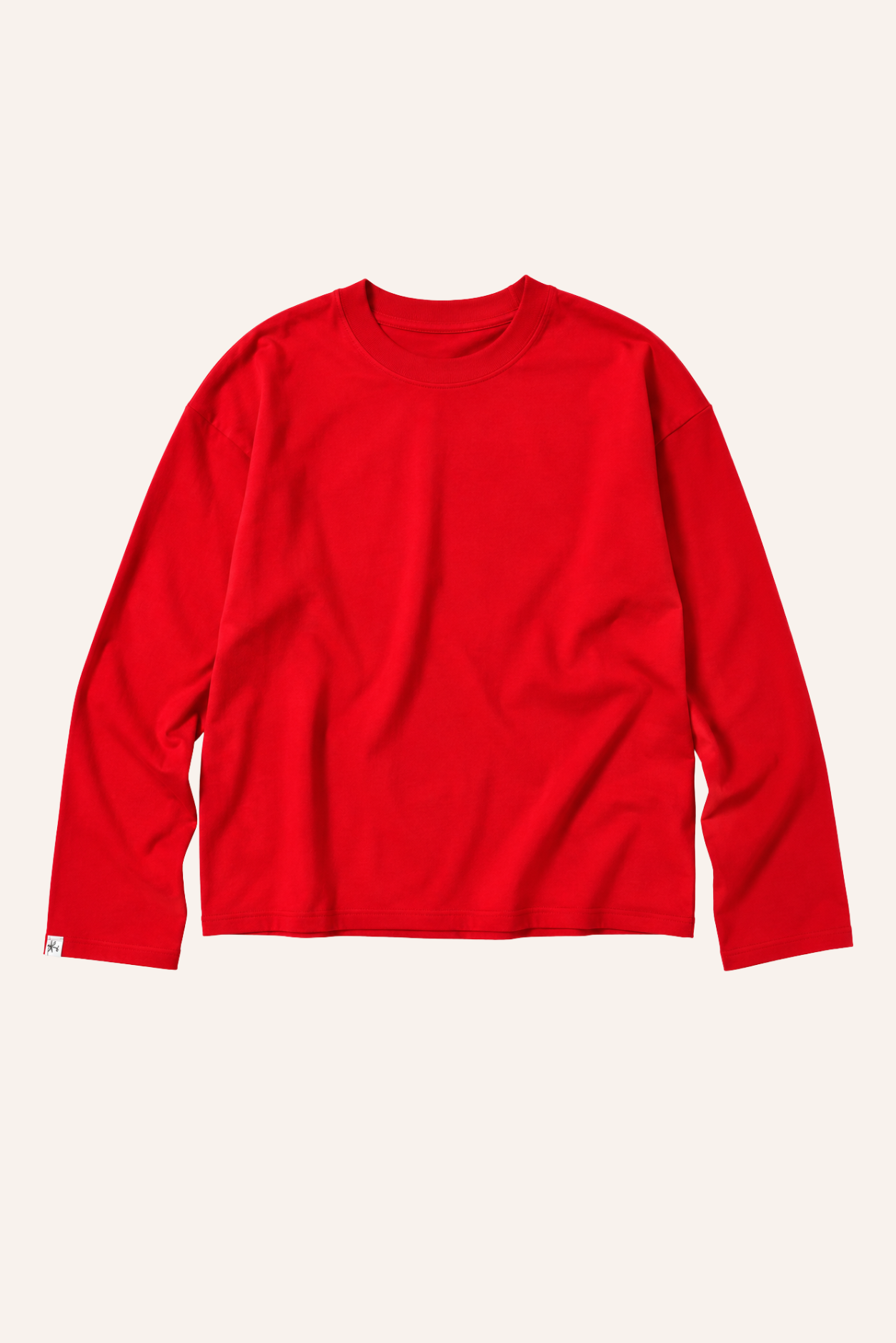 Lynn basic oversized longsleeve | Rood