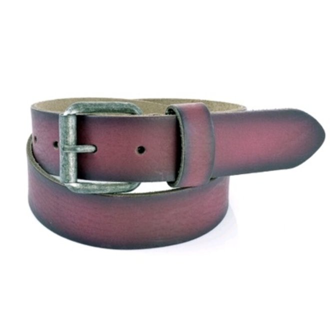 Leren jongensriem bordeaux 3.5cm