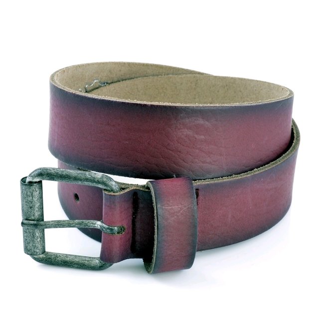 Leren jongensriem bordeaux 3.5cm