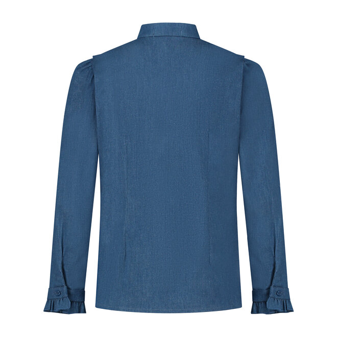 Jeansblouse Cinthia blauw