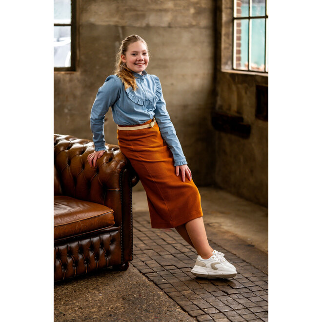 Jeansblouse Cinthia lichtblauw