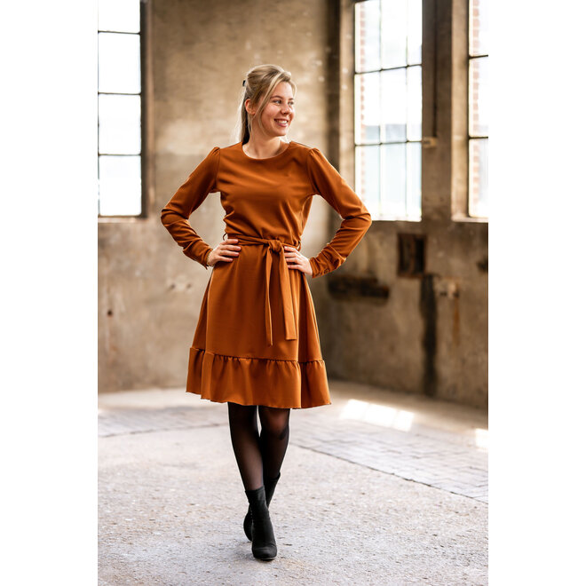 Jurk Jorieke camel
