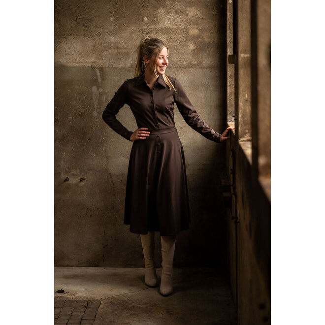 Jurk Define donkerbruin