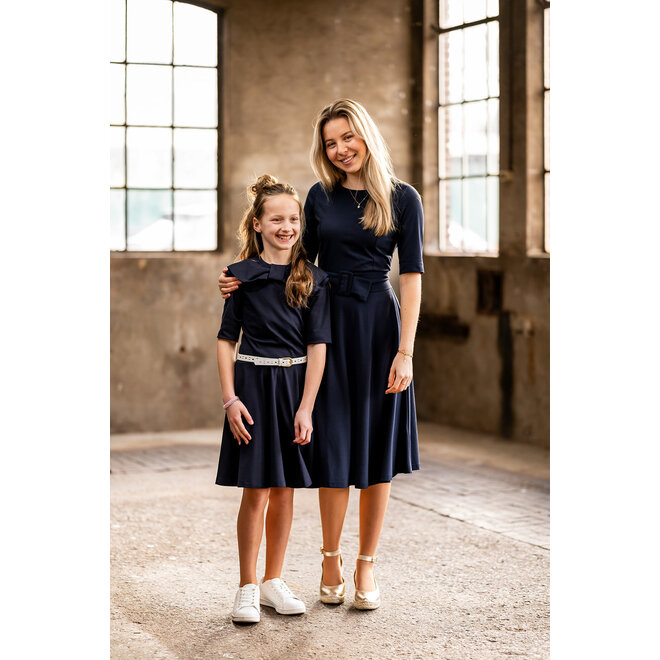 Jurk Eva donkerblauw