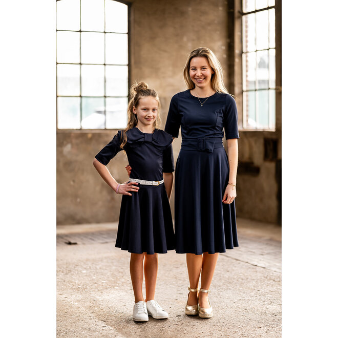 Jurk Eva donkerblauw