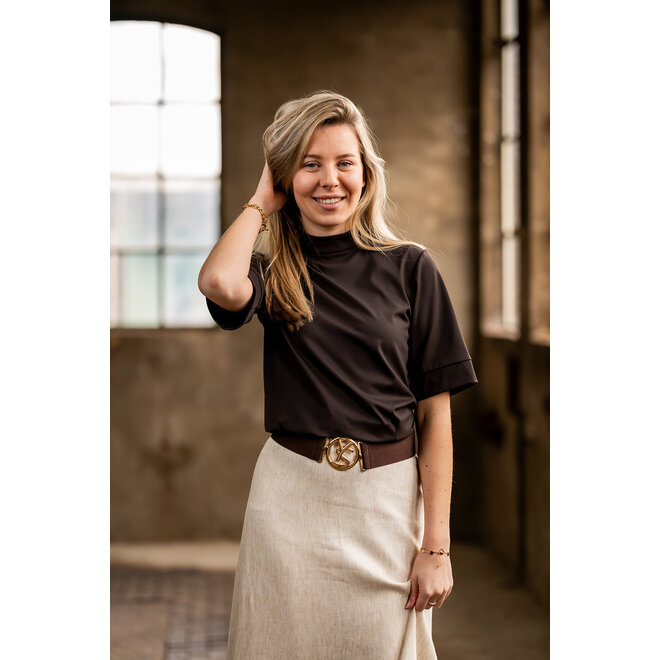 Damesriem 016b donkerbruin