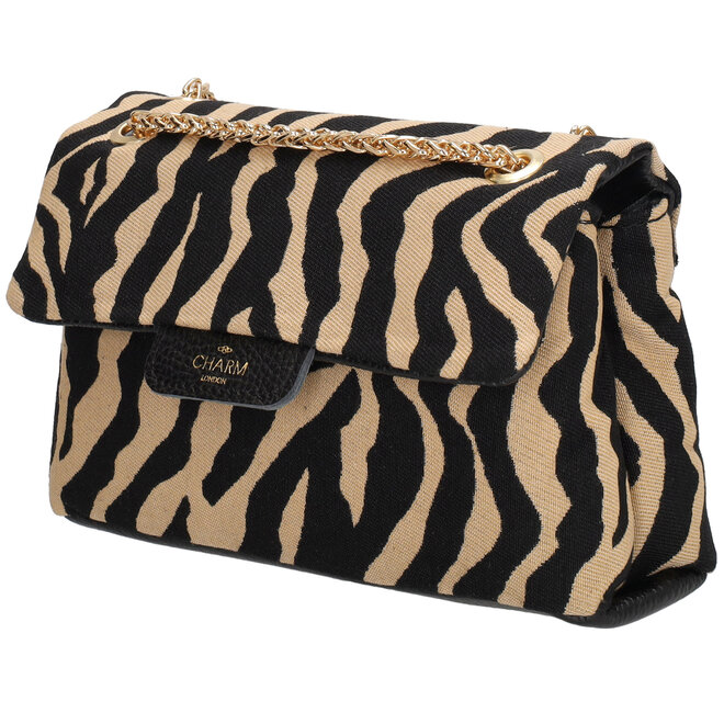 Schoudertas L697028 zebra bruin
