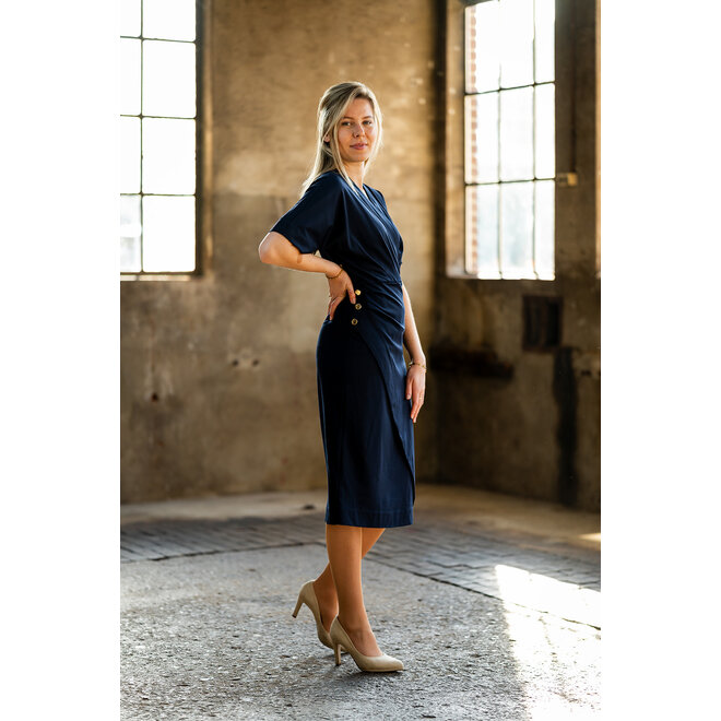 Jurk Siska donkerblauw