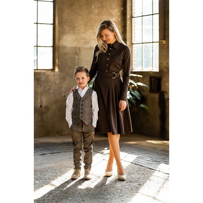 Jurk Jenthe donkerbruin