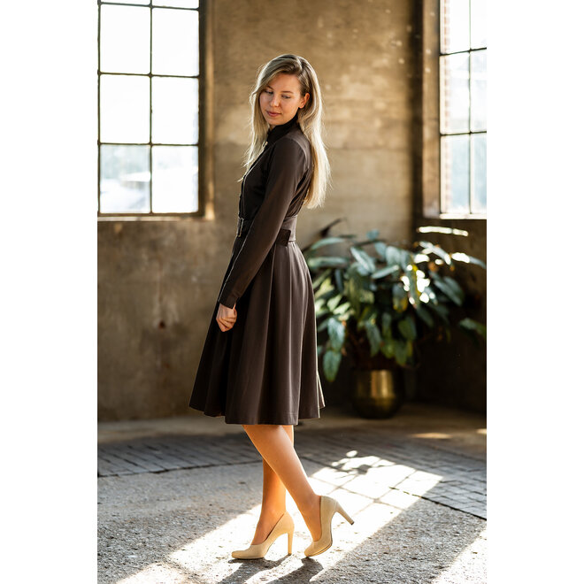 Jurk Jenthe donkerbruin