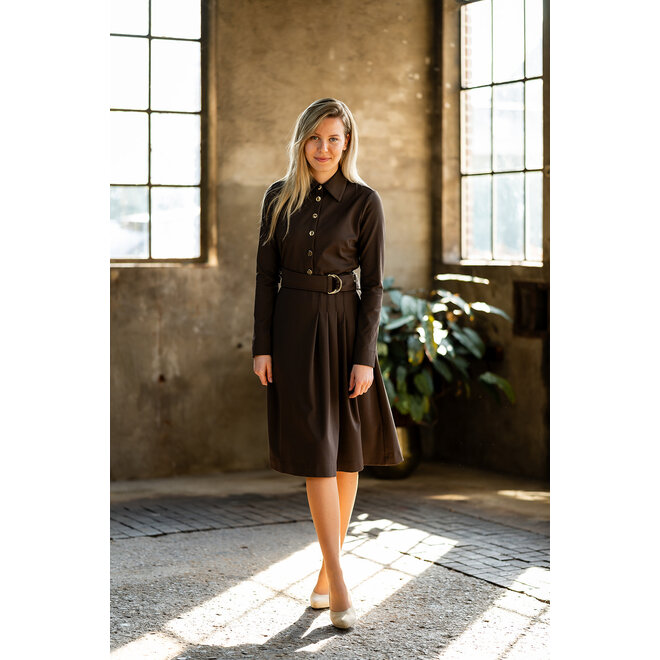 Jurk Jenthe donkerbruin