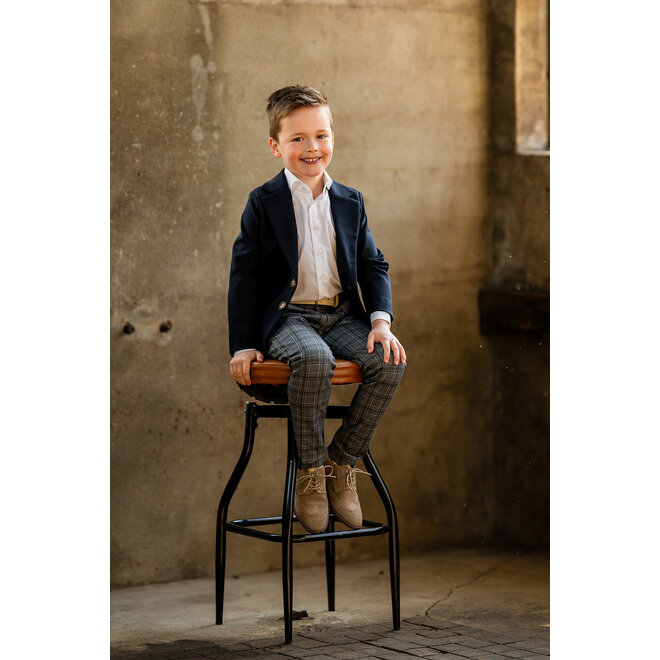 Broek Teun grijs ruit