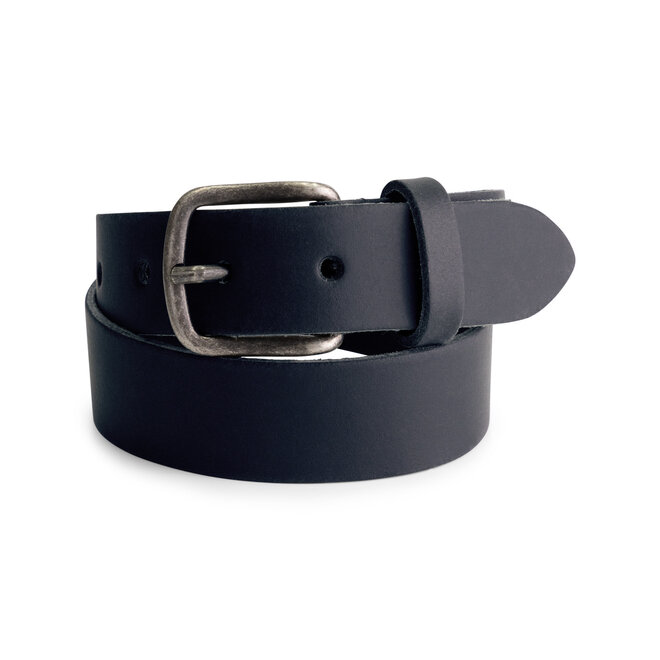 Leren jongensriem 206 donkerblauw
