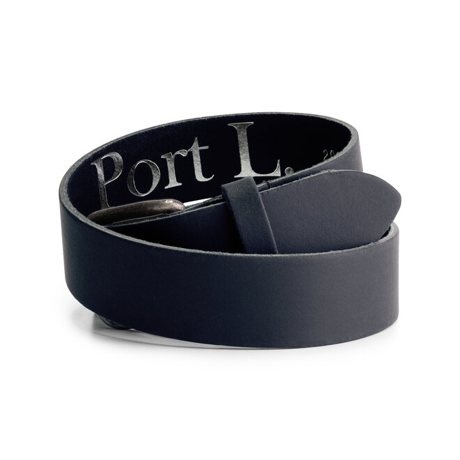 Leren jongensriem 206 donkerblauw