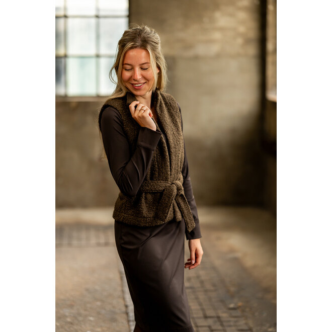 Gilet Rasja donkerbruin