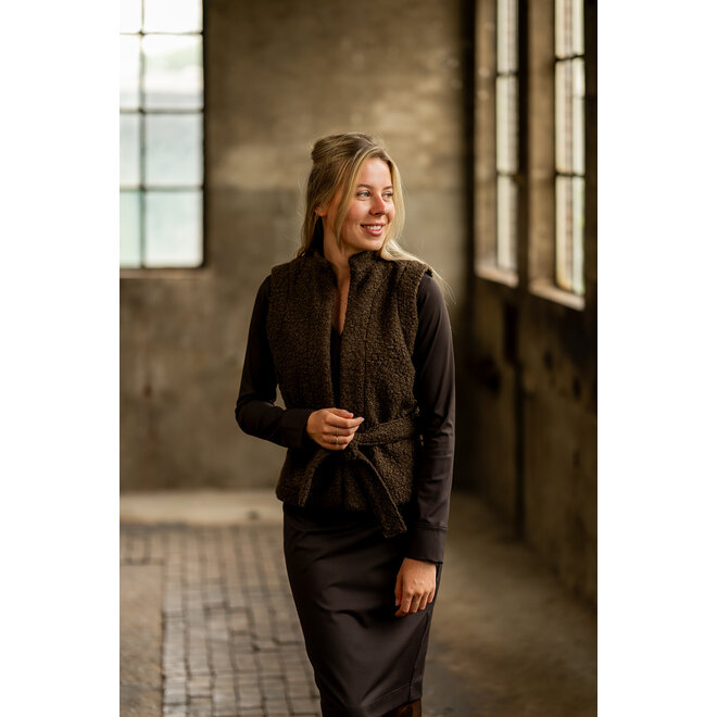 Gilet Rasja donkerbruin
