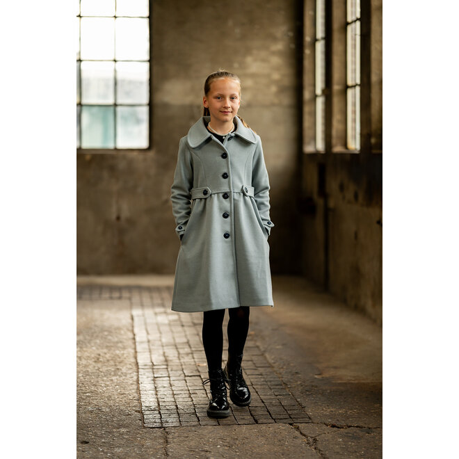 Mantel Olina ijsblauw