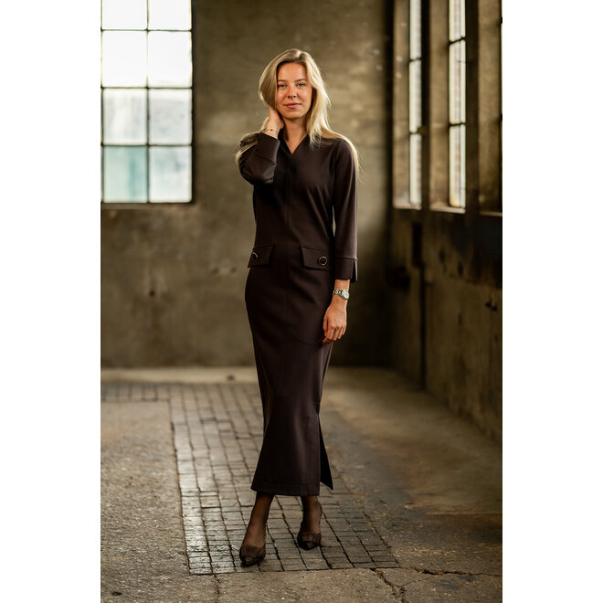 Jurk Babette donkerbruin