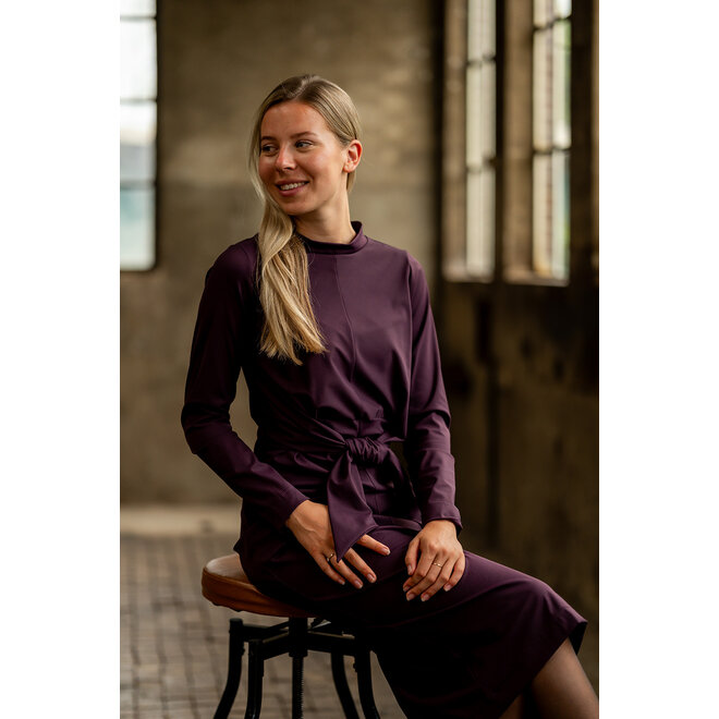 Jurk Zelena aubergine