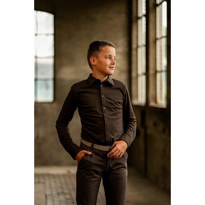 Blouse Herbert donkerbruin