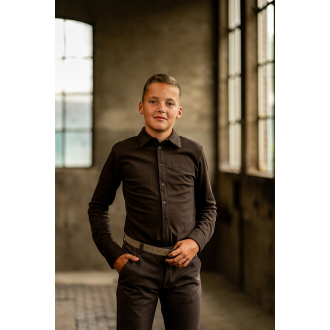 Blouse Herbert donkerbruin