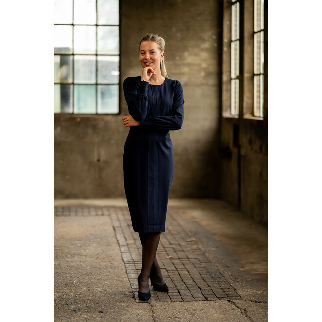 Jurk Esther donkerblauw