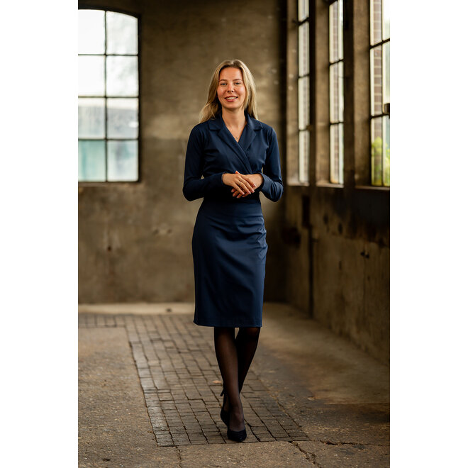 Jurk Suzan donkerblauw