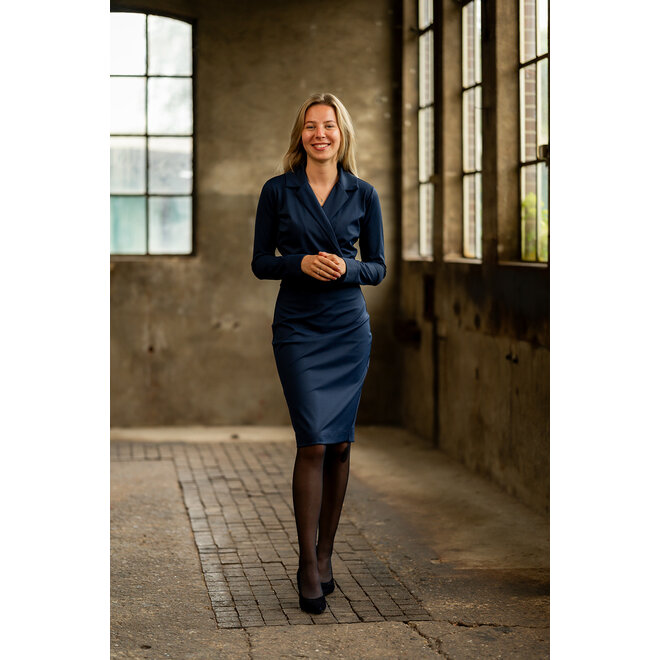 Jurk Suzan donkerblauw