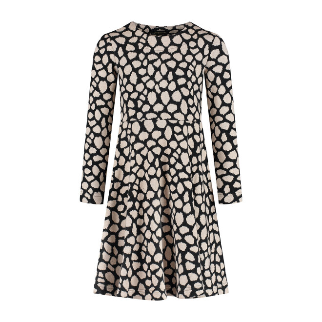 Jurk Tess zwart/zand