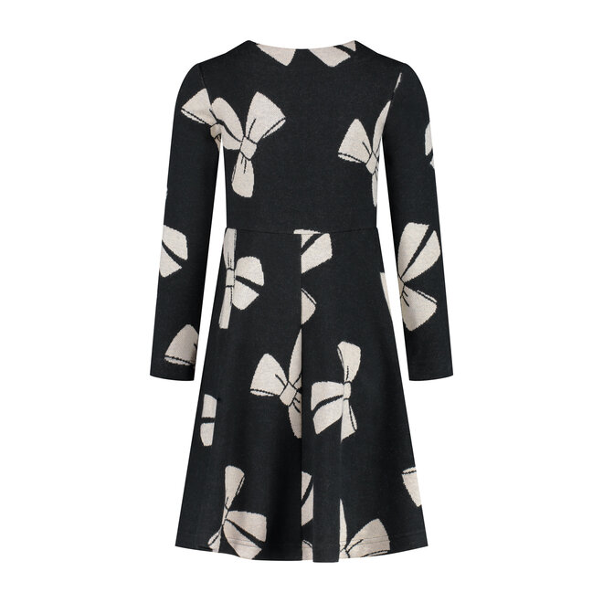 Jurk Tess zwart/strik