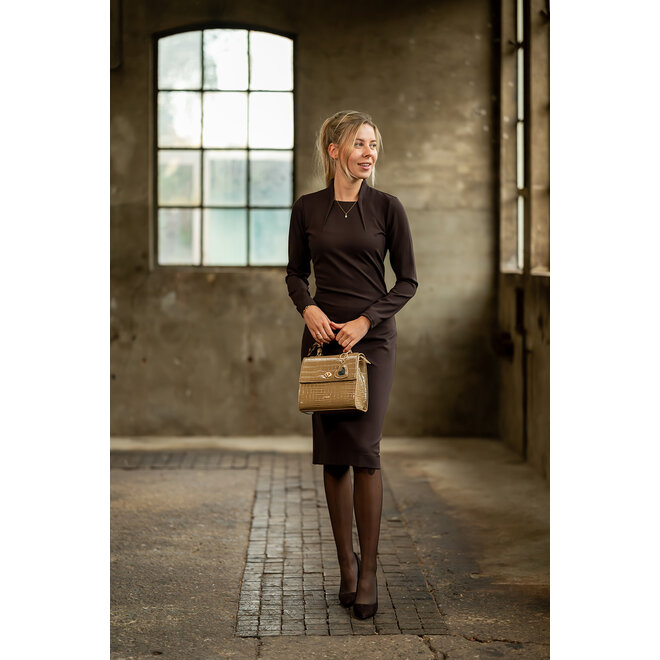 Jurk Rianne donkerbruin