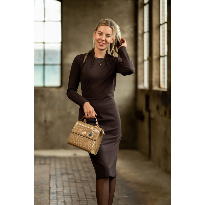 Jurk Rianne donkerbruin