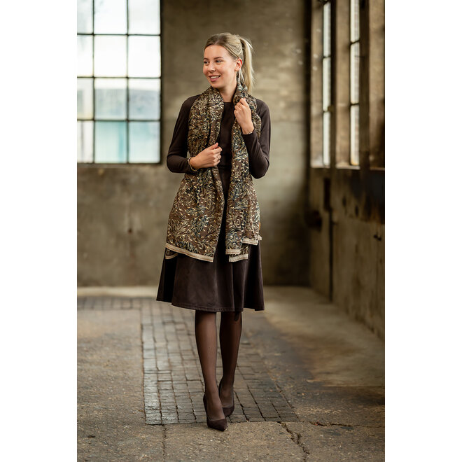 Jurk Hannah donkerbruin