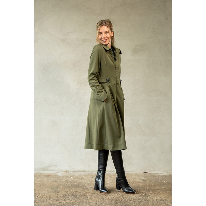 Jas Natalie olijfgroen