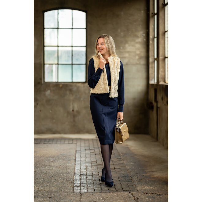 Jurk Esther donkerblauw